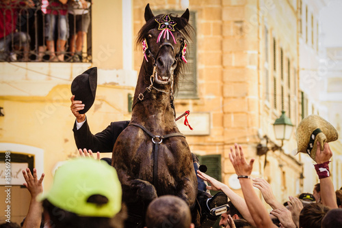 call of the knights, Sant Joan Festival. Ciutadella. Menorca, Balearic Islands, Spain. photo