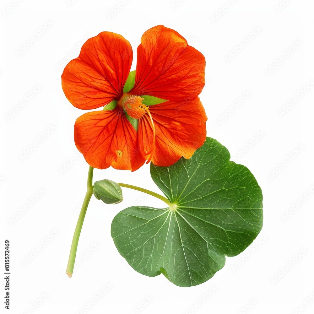 A photo of Nasturtium , single object , Di-Cut PNG style , isolated on white background A photo of Nasturtium , single object , Di-Cut PNG style , isolated on white background