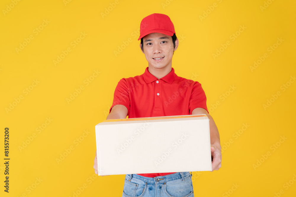 Delivery service professional holding a package Delivery service professional holding a package