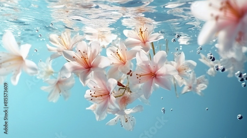 sakura flowers in the water flower wallpaper