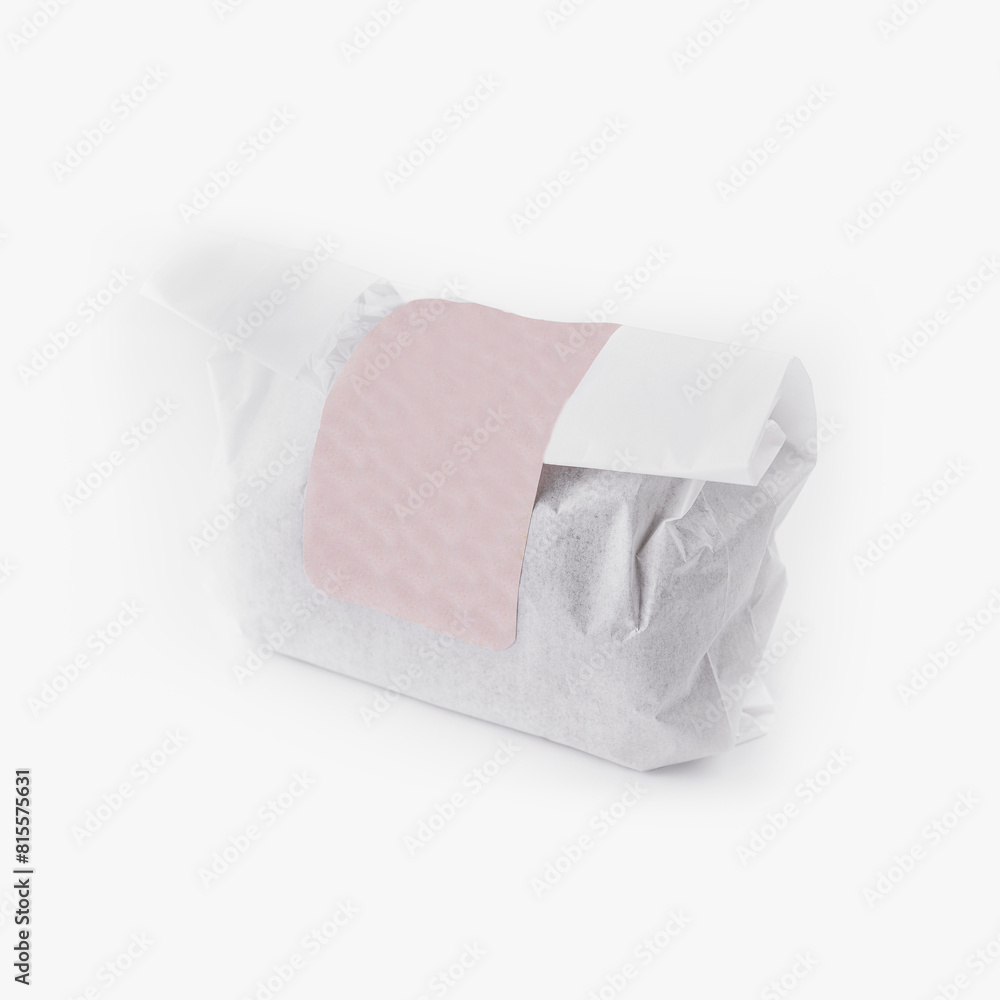 Wrapped product on white background Wrapped product on white background