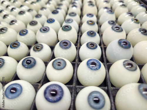 Colored glass eyes manifactury 