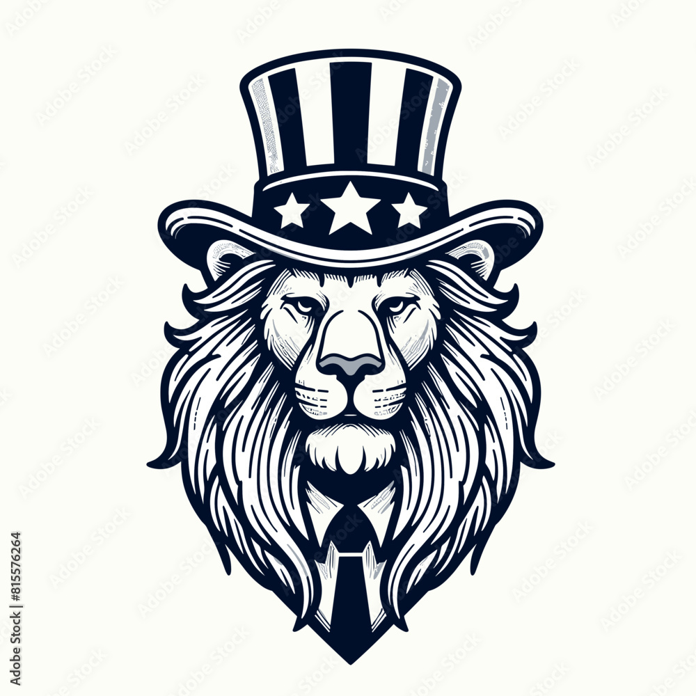 Lion 4th July Line Art Celebration USA (United State) Art Cute Cartoon For Independence Day Memorial Day Clip Art Animal Patriotic with American Flag Lion 4th July Line Art Celebration USA (United State) Art Cute Cartoon For Independence Day Memorial Day Clip Art Animal Patriotic with American Flag