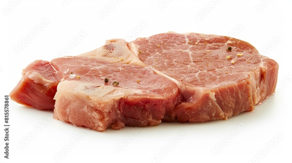 Close-up of a premium bison steak, highlighting the unique texture and flavor characteristics, perfect for gourmet advertising, isolated background Close-up of a premium bison steak, highlighting the unique texture and flavor characteristics, perfect for gourmet advertising, isolated background