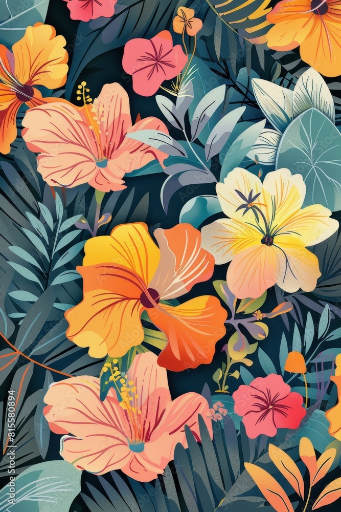 This floral poster graphic design is ideal for spring This floral poster graphic design is ideal for spring