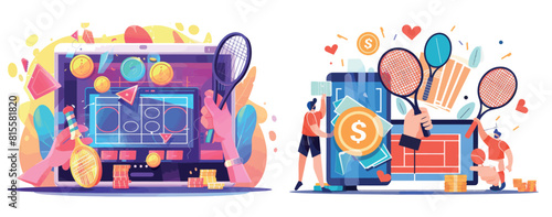 A gambling person bets on sports online and plays games of chance. A tennis player wagers on ping pong.