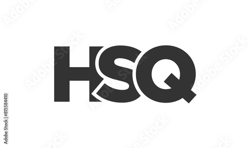 HSQ logo design template with strong and modern bold text. Initial based vector logotype featuring simple and minimal typography. Trendy company identity.
