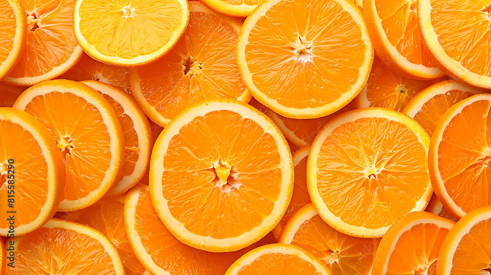 The freshness of the orange, The beauty and freshness of the bright colors The freshness of the orange, The beauty and freshness of the bright colors