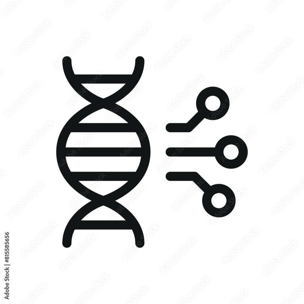 Genetic engineering isolated icon, genetic modification vector symbol ...