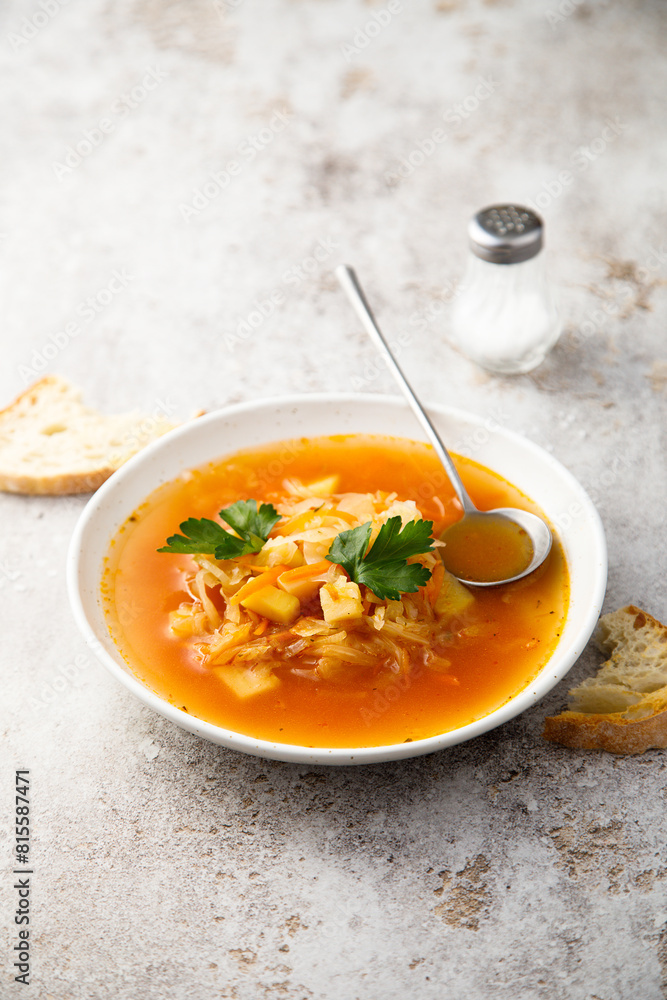 Homemade sauerkraut soup Homemade sauerkraut soup