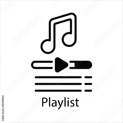 Playlist Vector icon 