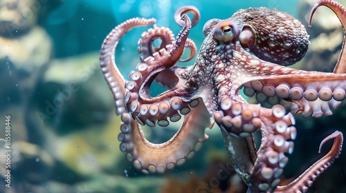 Common octopus Octopus vulgaris Wildlife animal : Generative AI photo