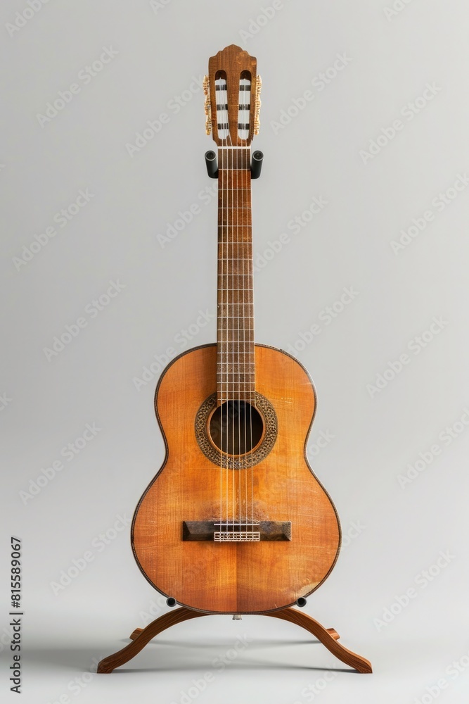 Fototapeta premium Acoustic guitar in the living room. Music concept. Vintage style