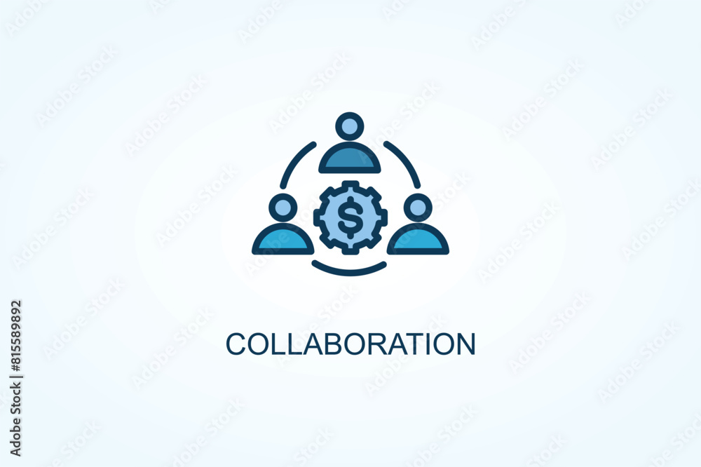 Collaboration vector or logo sign symbol illustration Collaboration vector or logo sign symbol illustration
