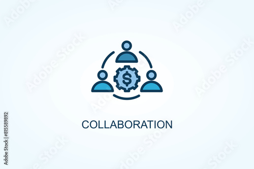 Collaboration vector  or logo sign symbol illustration