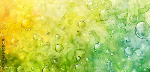 Wallpaper Mural Abstract watercolors in citrus lime hues. Torontodigital.ca