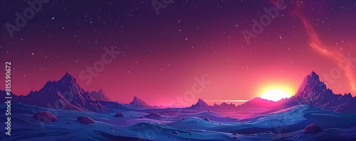 A cosmic dreamscape where stars twinkle in the endless expanse of space  their light casting a mesmerizing glow across the celestial canvas.   illustration.