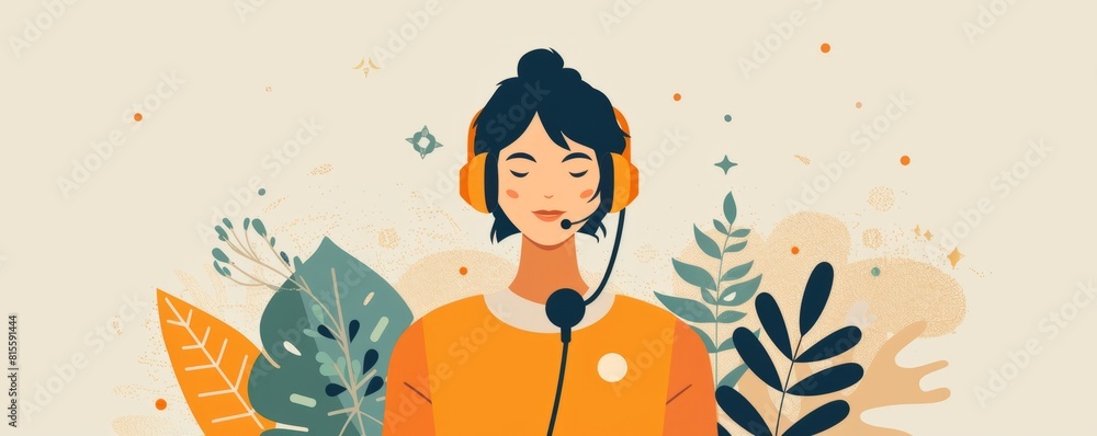 A customer service representative wearing a headset and providing assistance to a customer over the phone exemplifying professionalism clarity and patience in resolving inquiries and delivering A customer service representative wearing a headset and providing assistance to a customer over the phone exemplifying professionalism clarity and patience in resolving inquiries and delivering