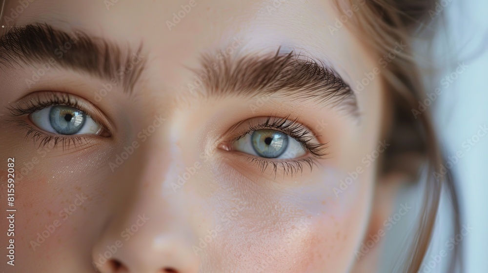 Fototapeta premium Eyes and eyebrows. eyes with professional make up. Eyelash Extensions. Makeup, Cosmetics, Beauty