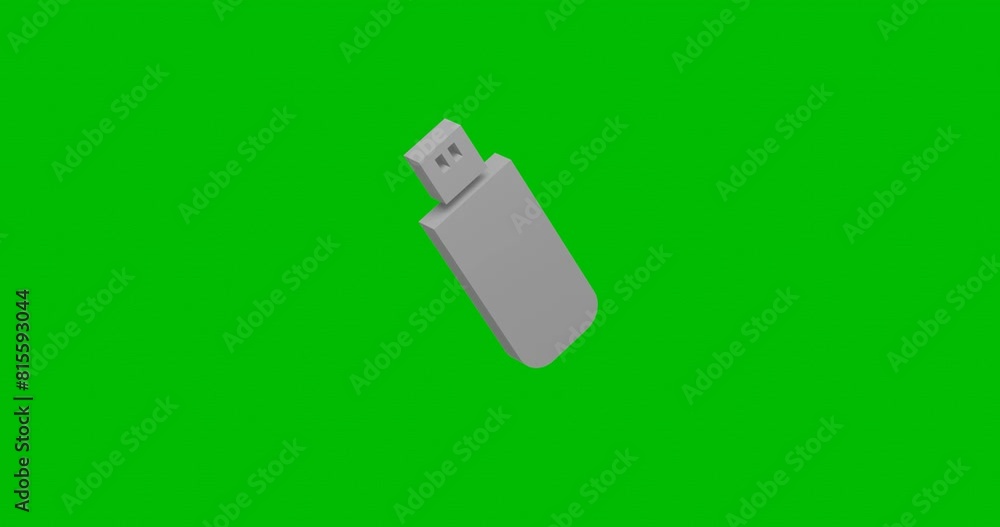 Animation of rotation of a white flash drive with shadow. Simple and complex rotation. Seamless looped 4k animation on green chroma key background Animation of rotation of a white flash drive with shadow. Simple and complex rotation. Seamless looped 4k animation on green chroma key background