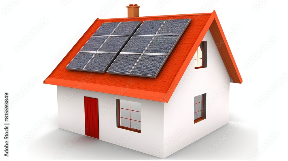 House with solar panels House with solar panels