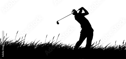 Golf player silhouette