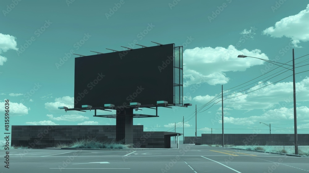Obraz premium blank billboard (empty advertisement) Empty mockup template