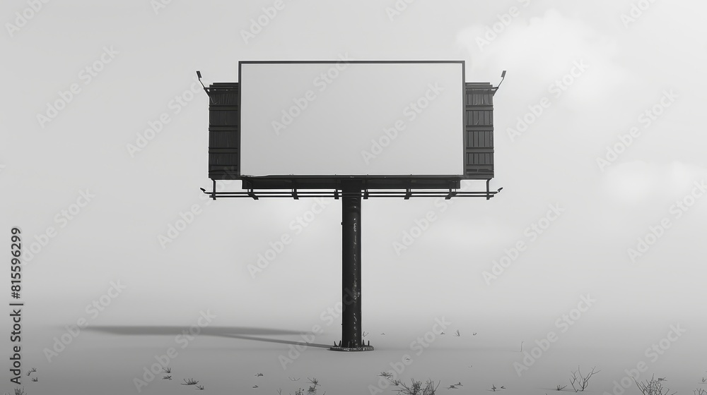 Obraz premium blank billboard (empty advertisement) Empty mockup template
