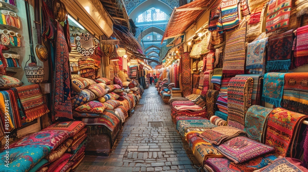 Obraz premium The Grand Bazaar is one of the largest and oldest covered markets in the world, located in Istanbul, Turkey.