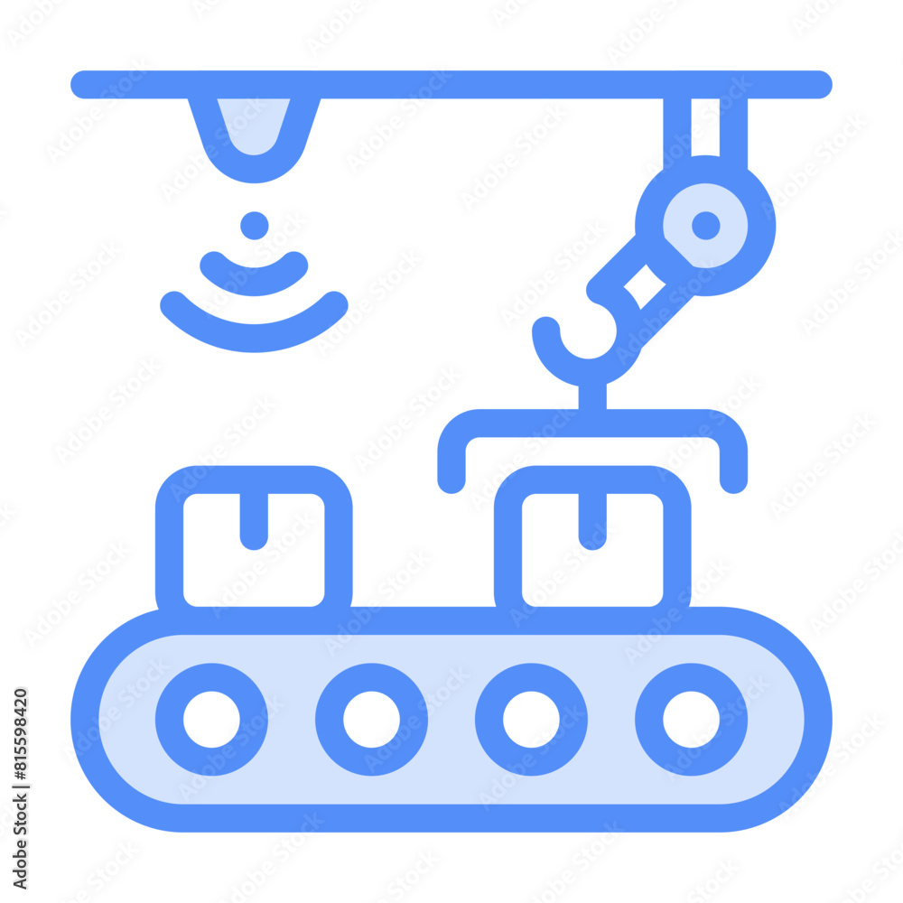 Manufacture Icon With Linear Color Style Manufacture Icon With Linear Color Style