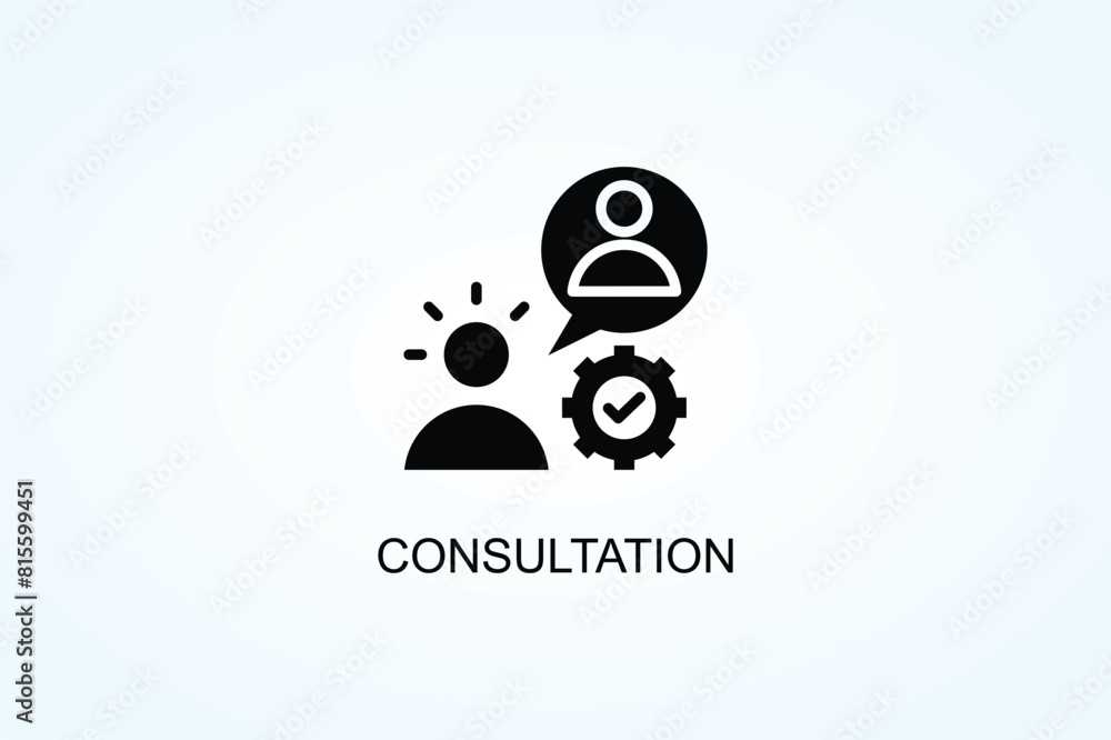Consultation Vector Or Logo Sign Symbol Illustration Consultation Vector Or Logo Sign Symbol Illustration