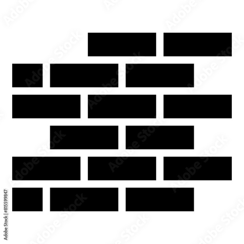 Brick wall Glyph Icon Design
