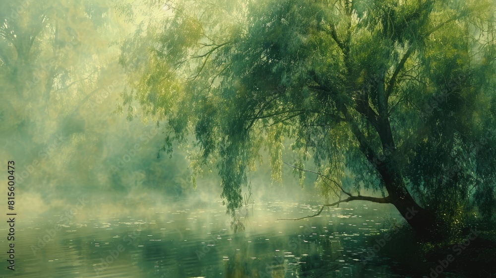 Fototapeta premium The painterly style of this digital artwork gives it an ethereal quality, like a beautiful dream