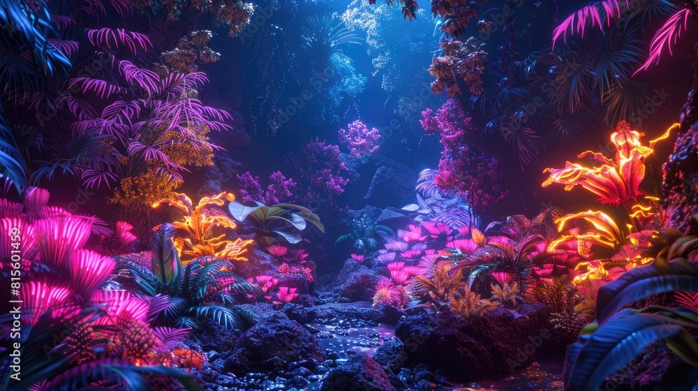 a beautiful underwater scene with a coral reef and many colorful fish.