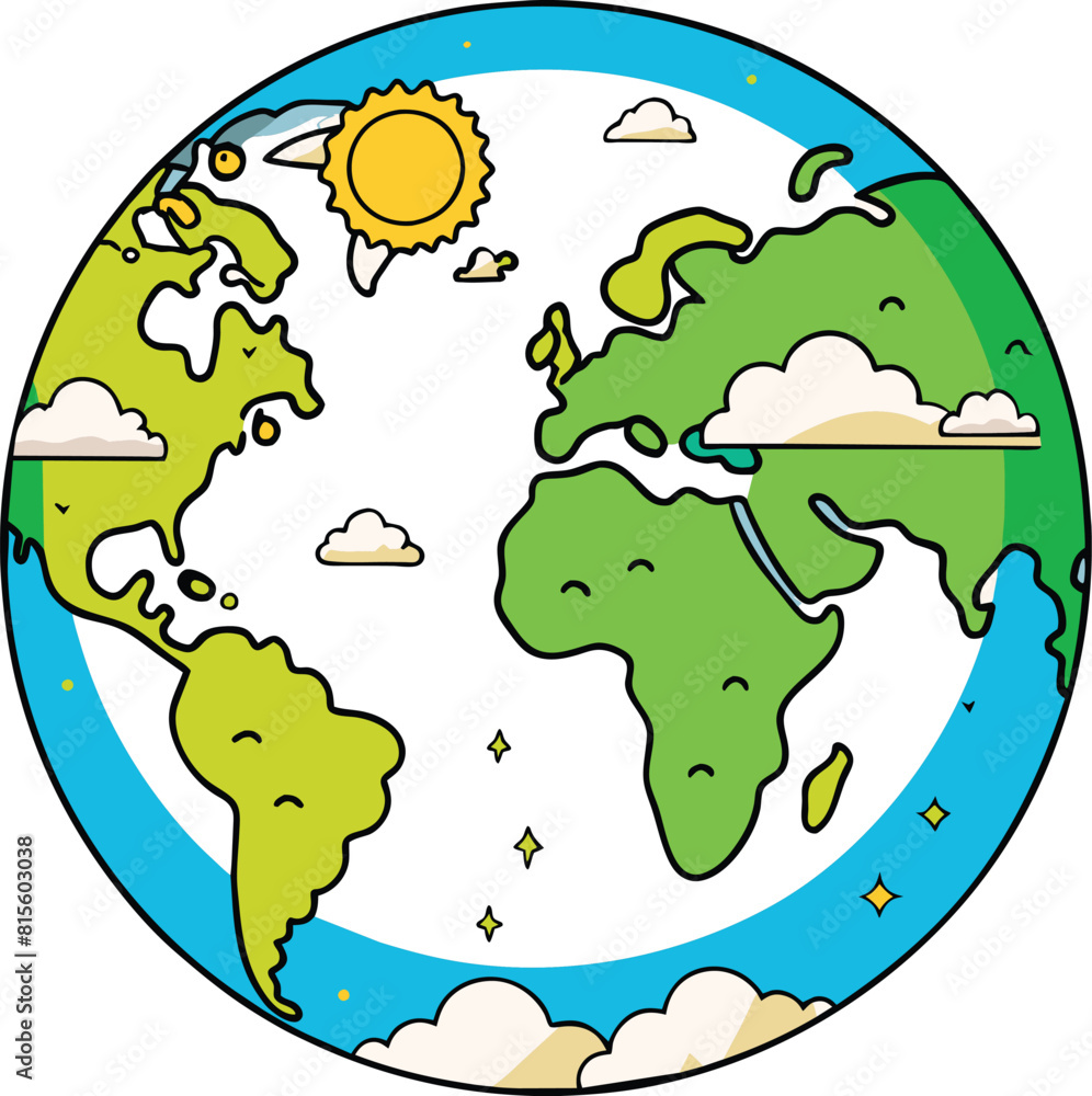 earth cartoon icon earth cartoon icon