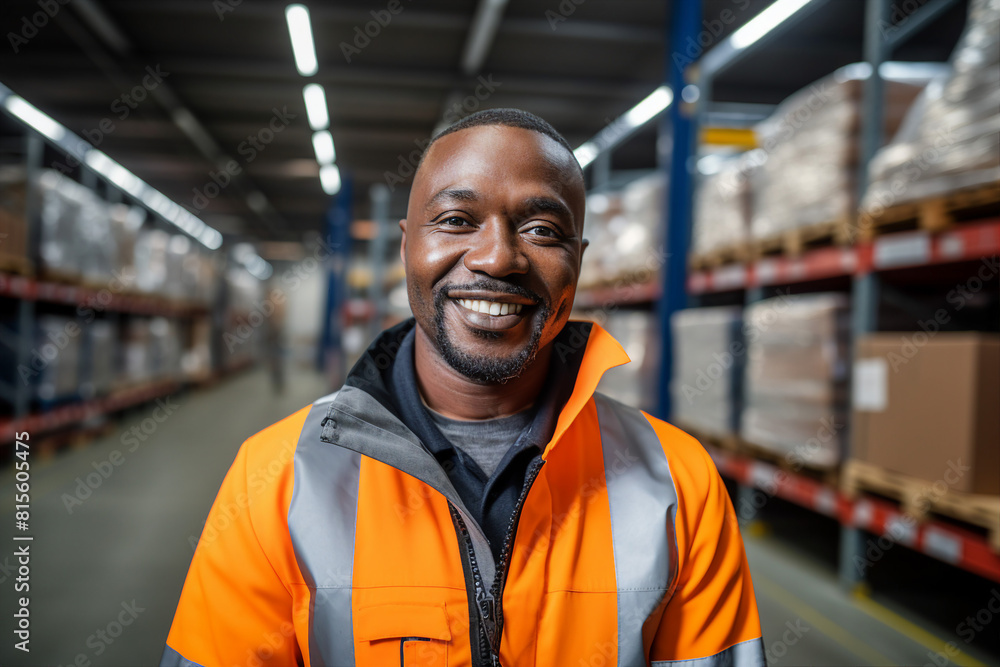 Friendly experienced supermarket store department worker professional at workplace Generative AI illustration Friendly experienced supermarket store department worker professional at workplace Generative AI illustration
