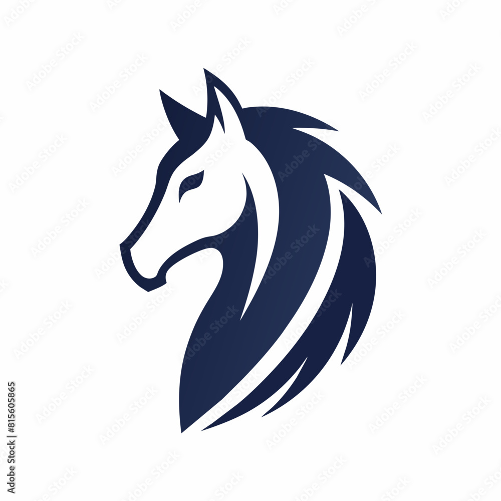 horse head silhouette vector art logo design horse head silhouette vector art logo design