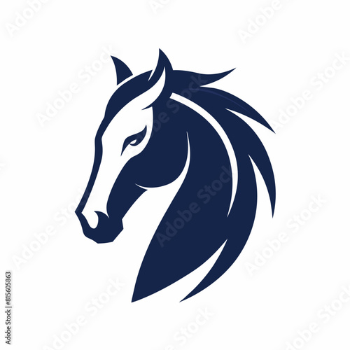 horse s head logo design vector art silhouette illustration