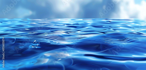Rich blue royal blue water surface.