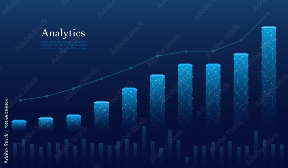 Digital growth graph chart on technology blue background. Chart, diagram, research, audit, planning, statistics, management, infographic, data analysis, Financial literacy. Stock market Digital growth graph chart on technology blue background. Chart, diagram, research, audit, planning, statistics, management, infographic, data analysis, Financial literacy. Stock market