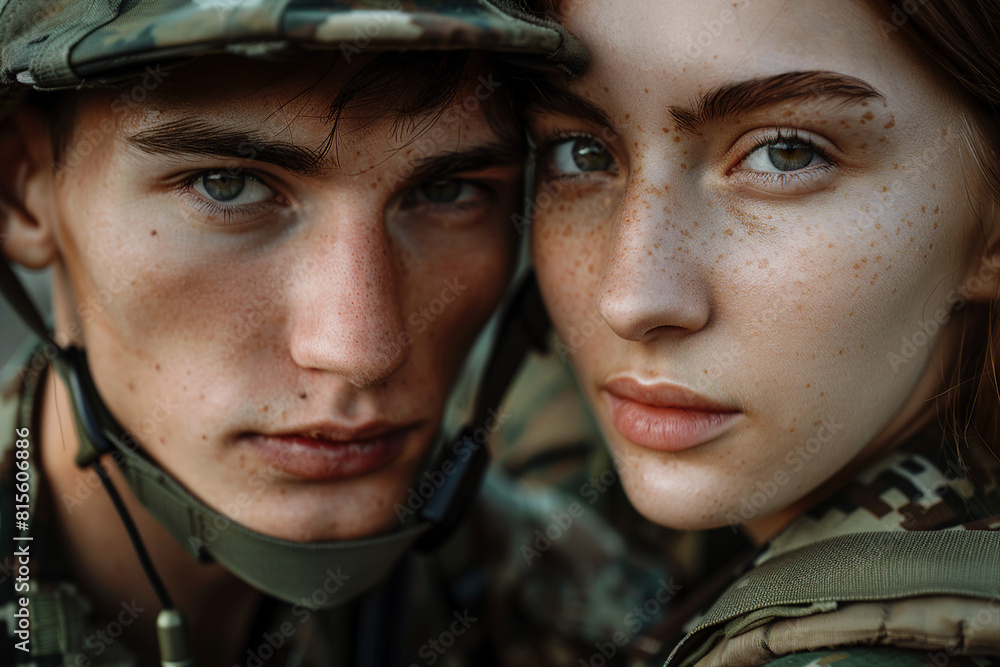 Generative AI image of soldier on military operation mission Generative AI image of soldier on military operation mission
