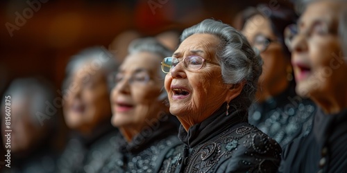 A choir of talented women delivers a powerful performance at a religious event.