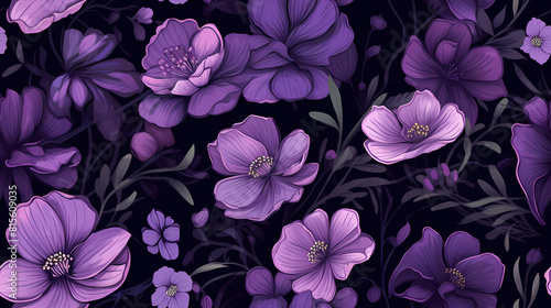  A bouquet of violet flowers