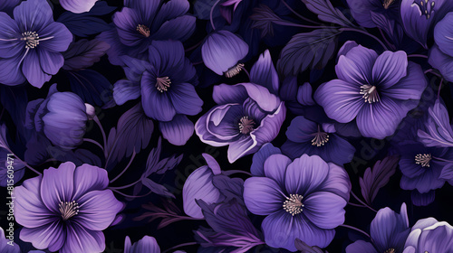 A bouquet of violet flowers © Sticker Me