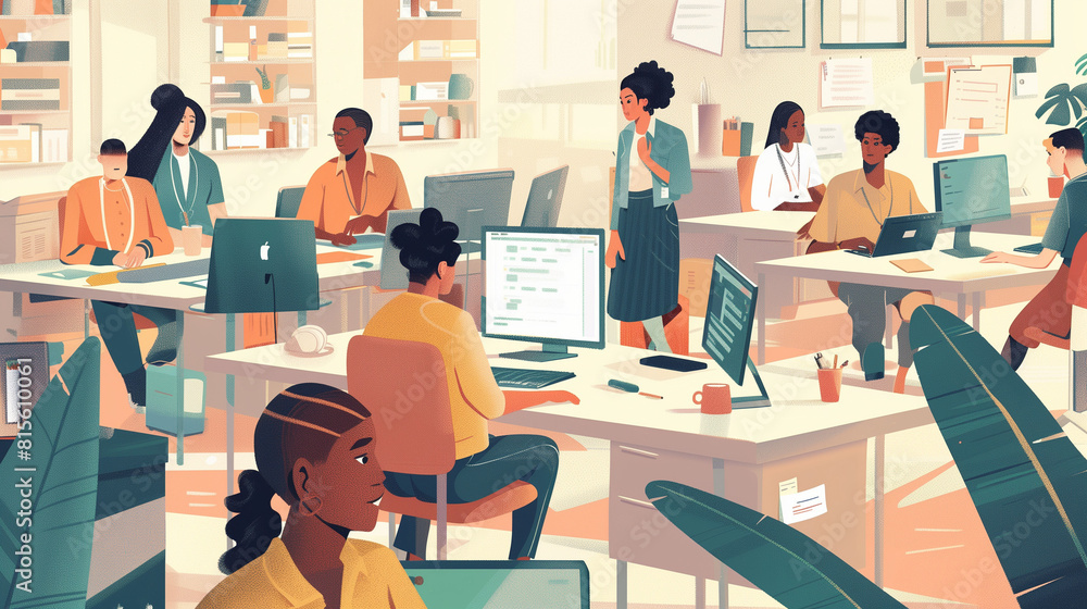 Illustration of work environment Illustration of work environment