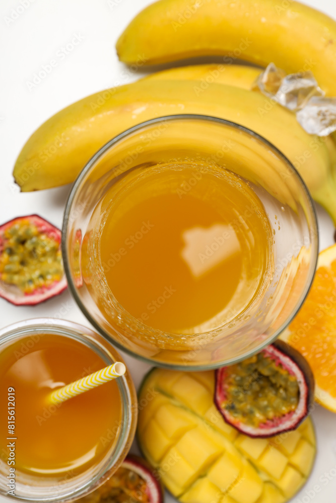 Concept of delicious and tasty exotic and tropical fruit Concept of delicious and tasty exotic and tropical fruit