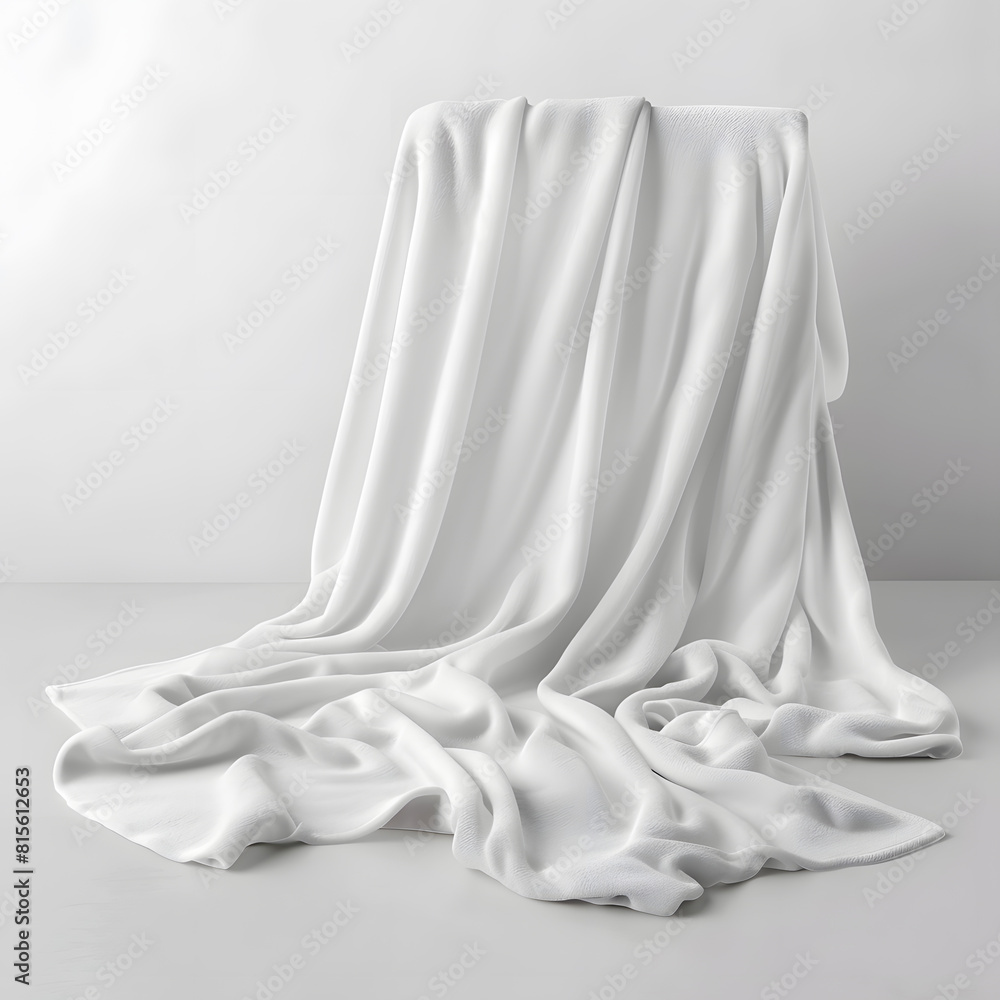White fleece blanket isolated on white background. Clean and cozy Wavy texture fleece blanket mockup White fleece blanket isolated on white background. Clean and cozy Wavy texture fleece blanket mockup