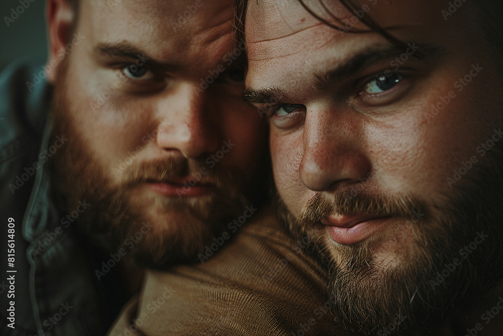 Generated with AI picture photography of two handsome men