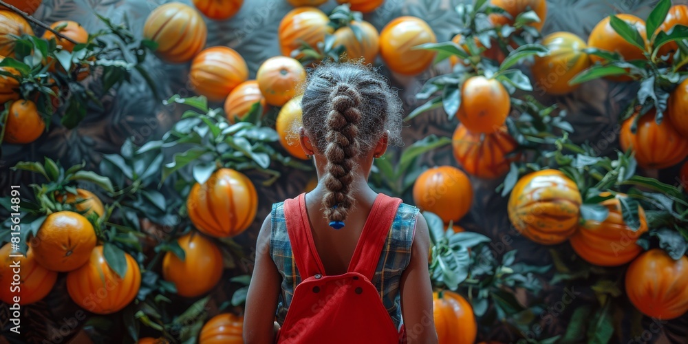 Naklejka premium Futuristic cartoon kids playing holographic augmented reality sports and games that educate about nutrition through interactive edutainment