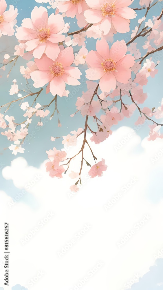 Fototapeta premium watercolor floral background, background with flowers, pattern with flowers, abstract floral background